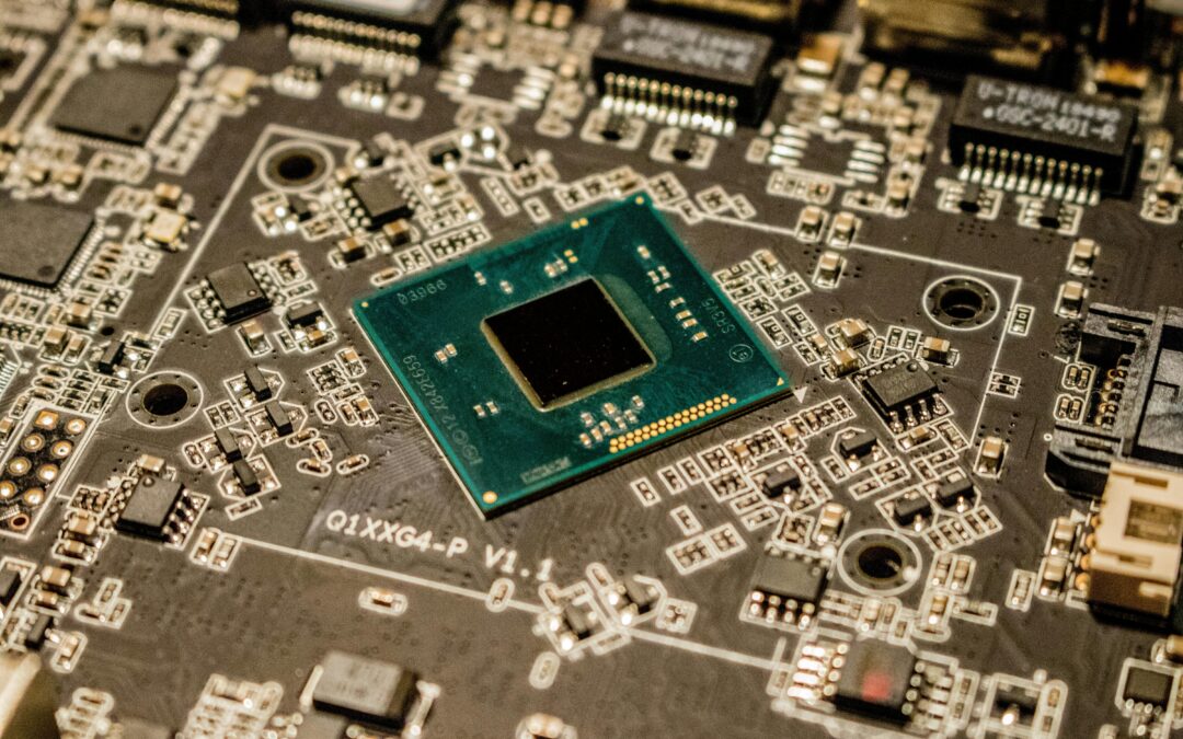 A semiconductor as part of an electronics panel.