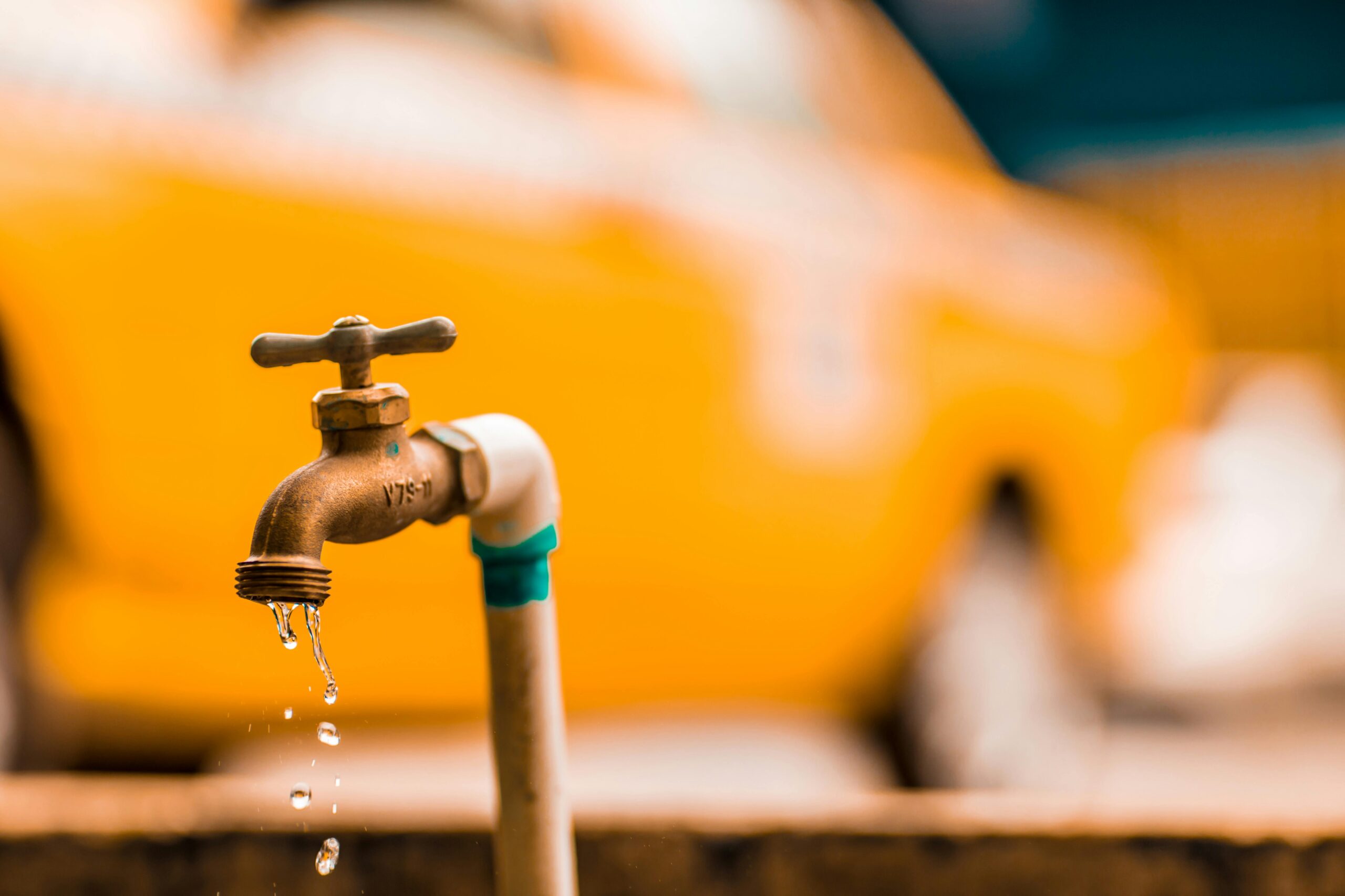 A pipe drips water.