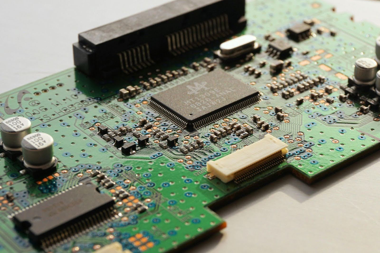 View of computer chips