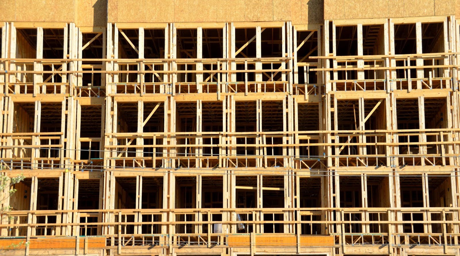 View of building being built