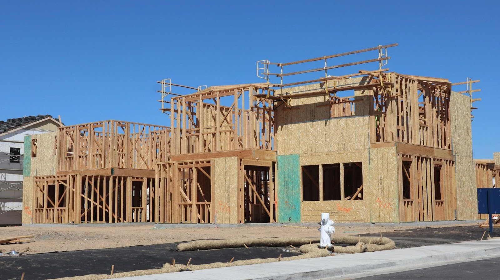 View of home being built