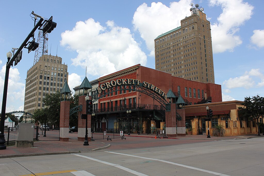 Crockett Street in Beaumont, Texas.
