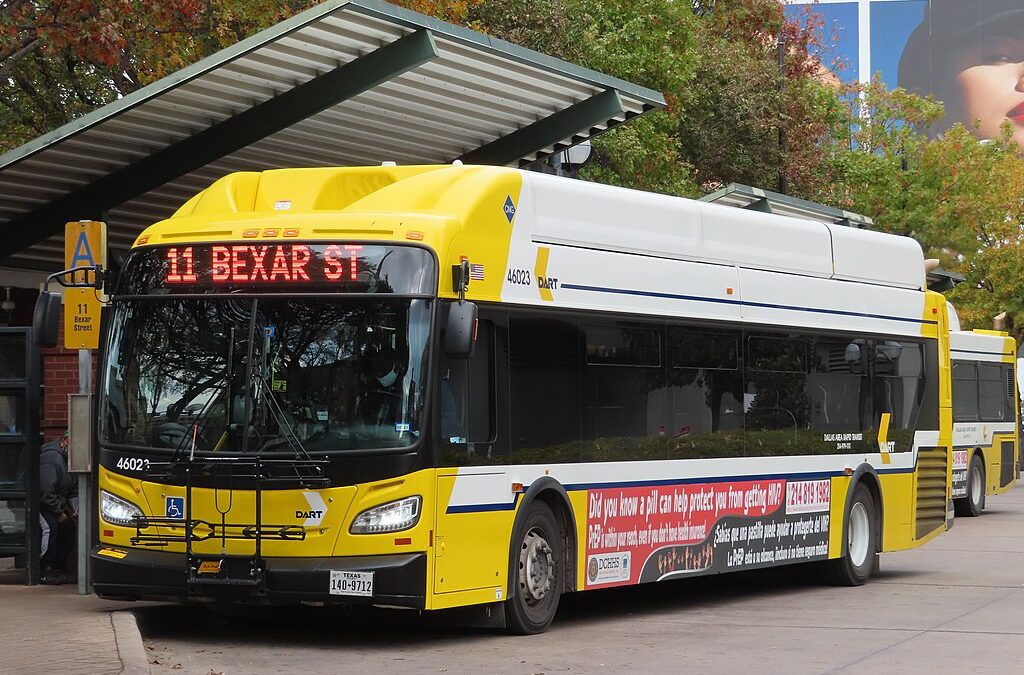 A Dallas Area Rapid Transit bus in Dallas.