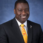 A portrait of Gerard Hudspeth, Denton's mayor.