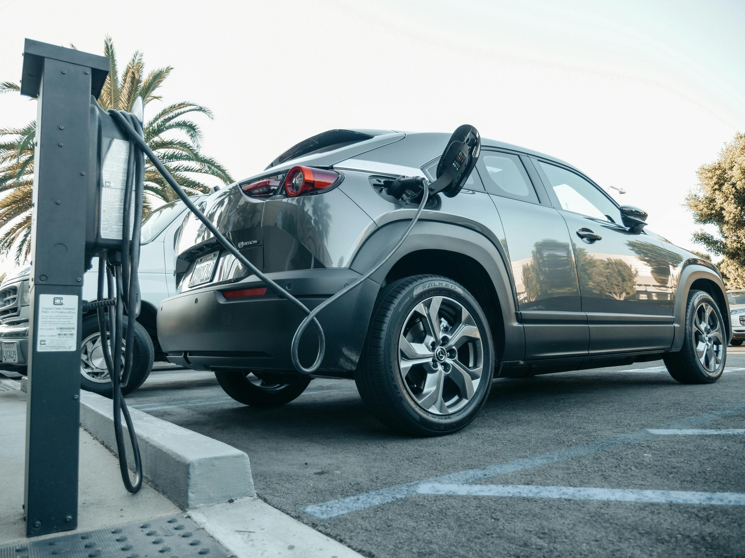 An electric vehicle charging.