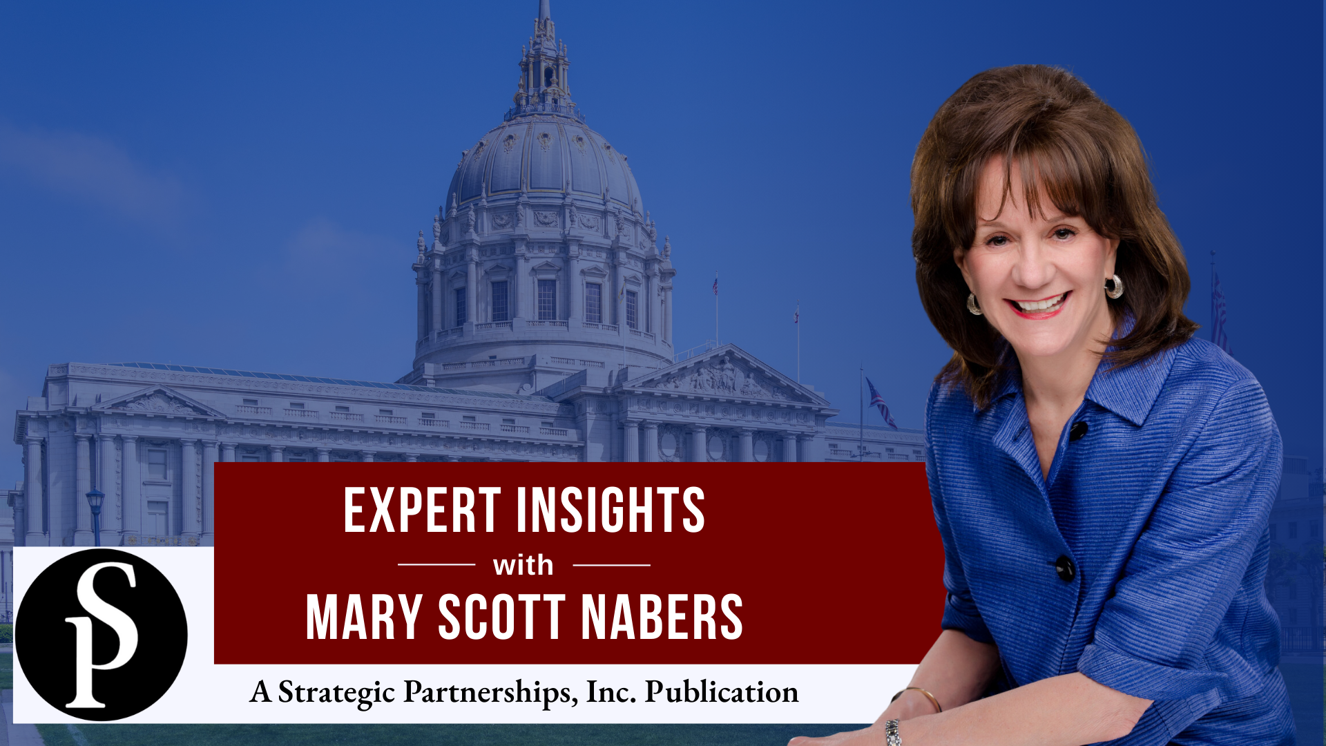 Mary Scott Nabers before a municipal building.