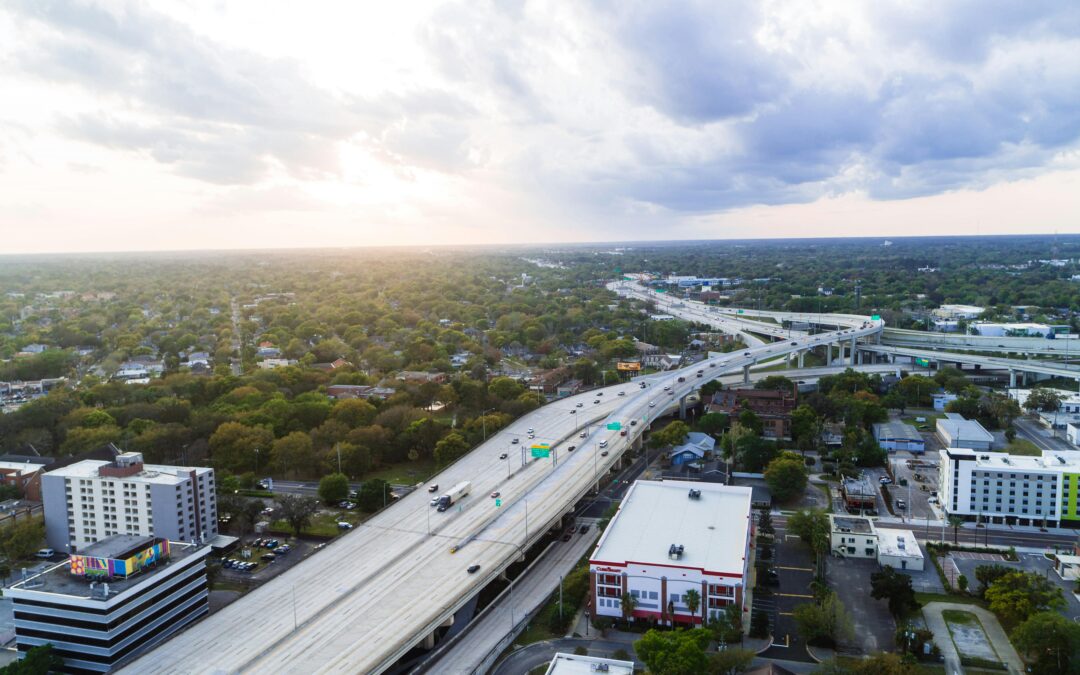 An above view of an expressway in Florida.