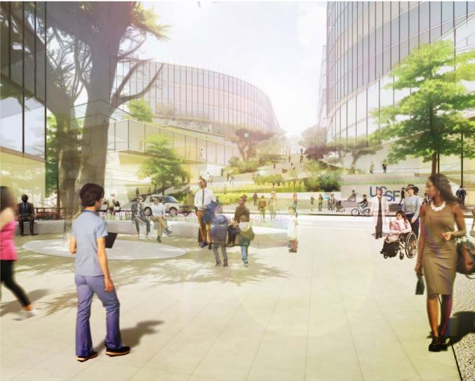 CA UCSF Parnassus rendering UCSF adds hospital, campus housing to Parnassus Heights plan