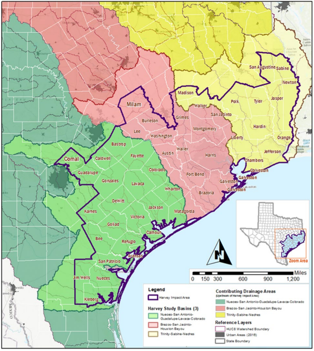 GLO river basins map Land office RFQ solicits engineering firms for $75M river basin flood study