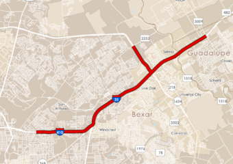 I 35 Northeast expansion map 340x240 TxDOT to kick off $12.5B Northeast Expansion of I 35 in summer 2021