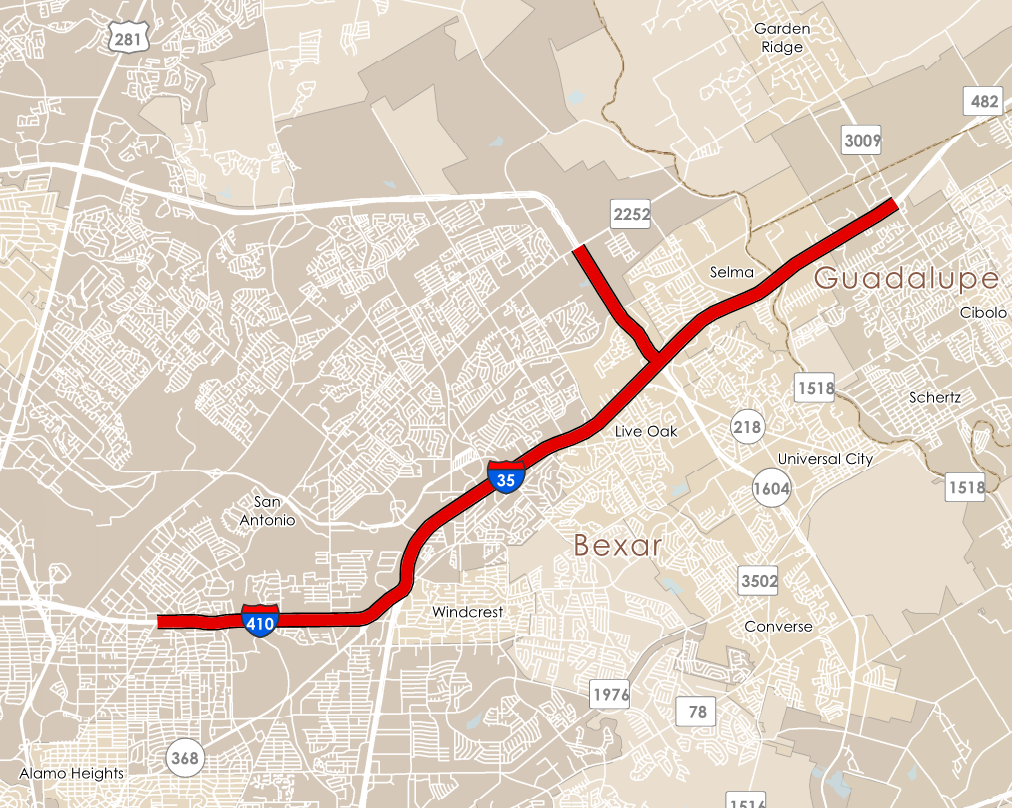 I-35-Northeast-expansion-map photo I 35 Northeast expansion map TxDOT to kick off $12.5B Northeast Expansion of I 35 in summer 2021
