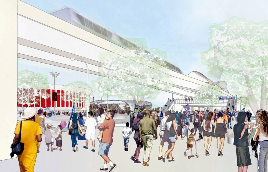 Inglewood people mover rendering Inglewoods $1B people mover project gets $95.2M boost