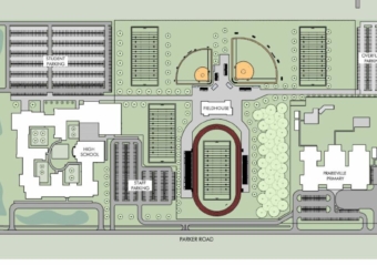 LA Ascension Parish Prairieview HS illustration 340x240 Louisiana school district to re bid high school project in 3 4 months