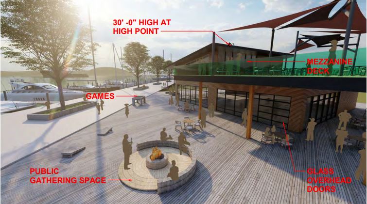MI chinook pier restaurant conceptual rendering 020422 Michigan city exploring P3s for pier redevelopment