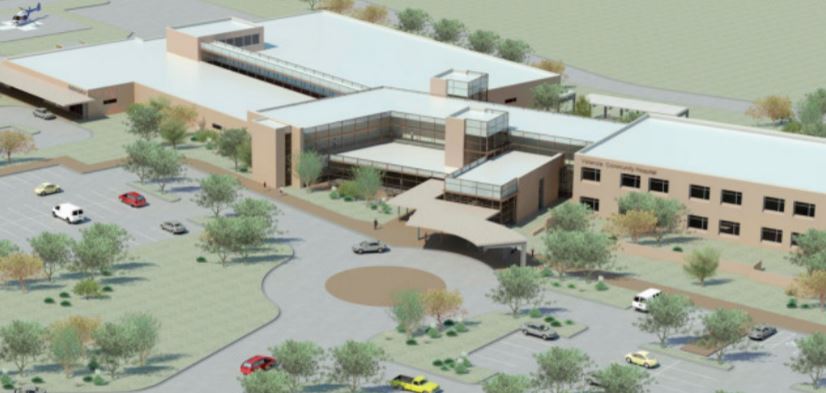 NM Valencia County hospital rendering New Mexico county preparing RFP for $50M hospital