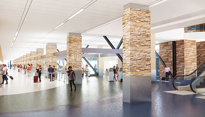 NV Reno airport ticketing hall rendering Reno Tahoe airport launches $1B expansion program