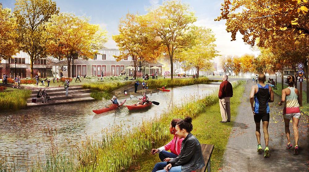 NY Erie Canal A Canalside Pocket Neighborhood rendering WEB Madison County pocket neighborhood RFQ part of canal plan