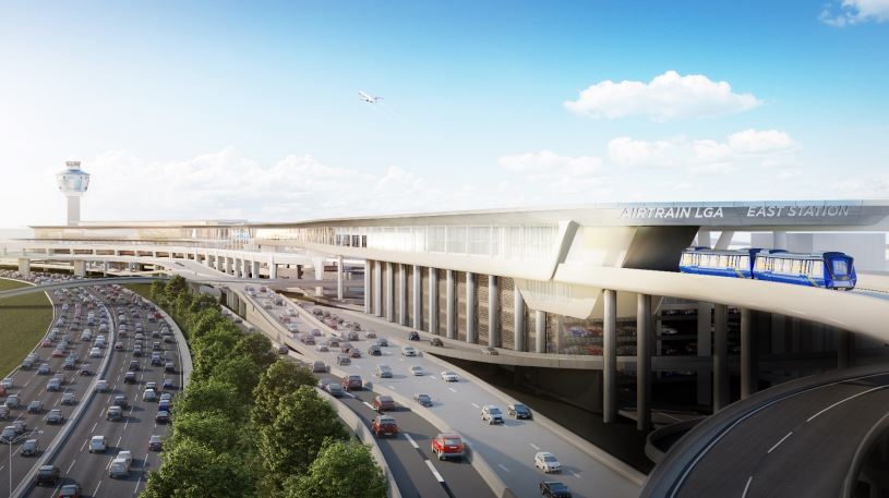 NY LaGuardia Airport AirTrain rendering LaGuardias $2.1B AirTrain clears final federal hurdle