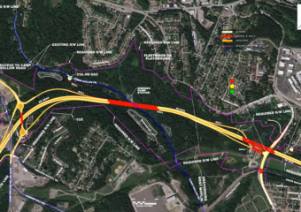 PA Mon Fayette Expressway map 340x240 Pennsylvania anticipates early 2022 bidding for expressway