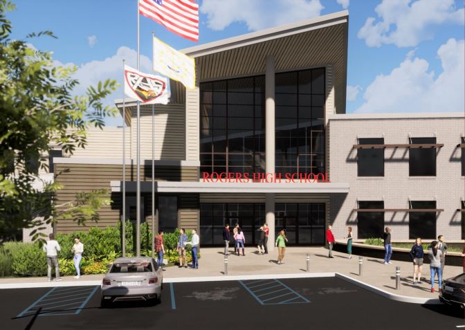 RI Newport Rogers HS rendering Rhode Island school district preparing RFQ for $98M high school