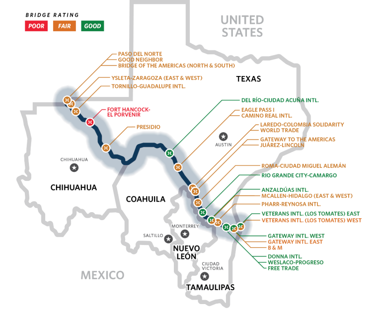 Texas Mexico border crossing ratings Transportation commissioners approve Texas Mexico border master plan