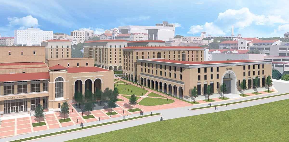 Texas State music building rendering 1 New music school building among Texas State University fund raising goals