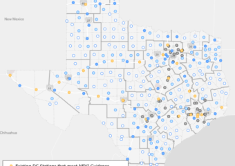 TxDOT EV map 340x240 TxDOT releases draft EV charging plan