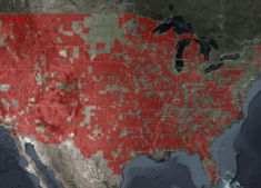 U.S. broadband need map 235x169 Broadband map provides insight into funding needs