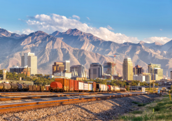 UT Inland Port Authority train mountains 340x240 Utah Inland Port Authority planning $112M transloading facility