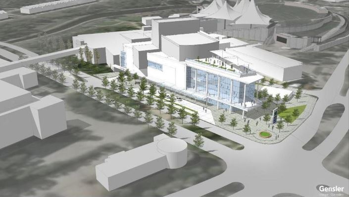 Woodlands performing arts center rendering Woodlands enters partnership with arts group for performing arts center